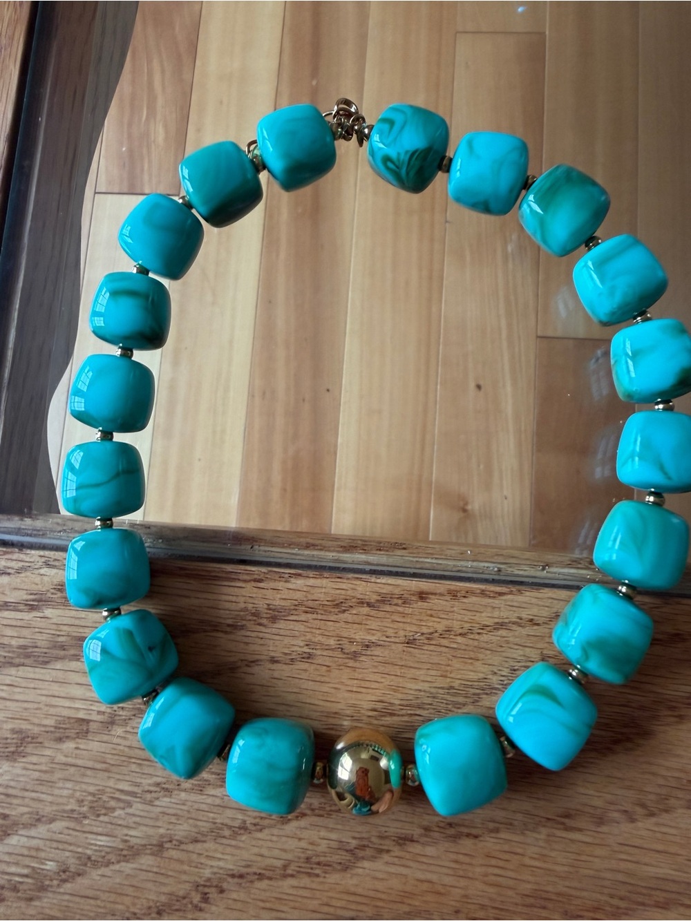 Turquoise Beaded Statement Necklace - Women Jewelry